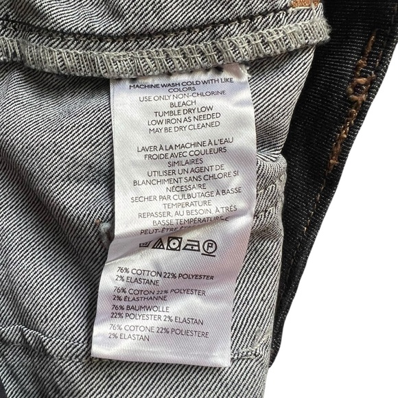 Anthropologie Pilcro Women’s Slim 70’s High Rise Crop Flare Dark Wash Jeans 26 - Picture 9 of 11